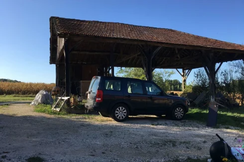 The open barn, currently used only for storage